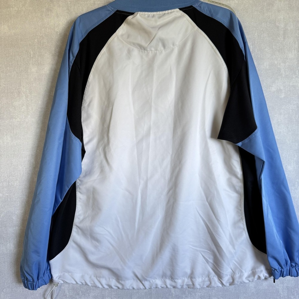 Boombah Pullover Mens Large White Blue Explosion Quarter Zip Windshirt Raglan - Picture 7 of 9